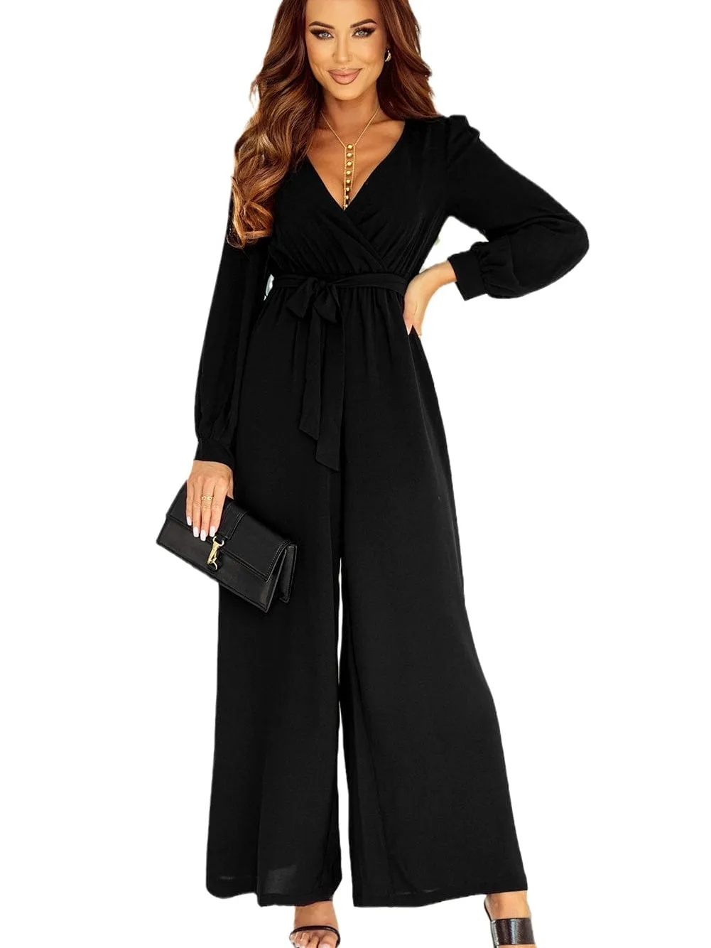 All-Black Wide Leg Jumpsuit