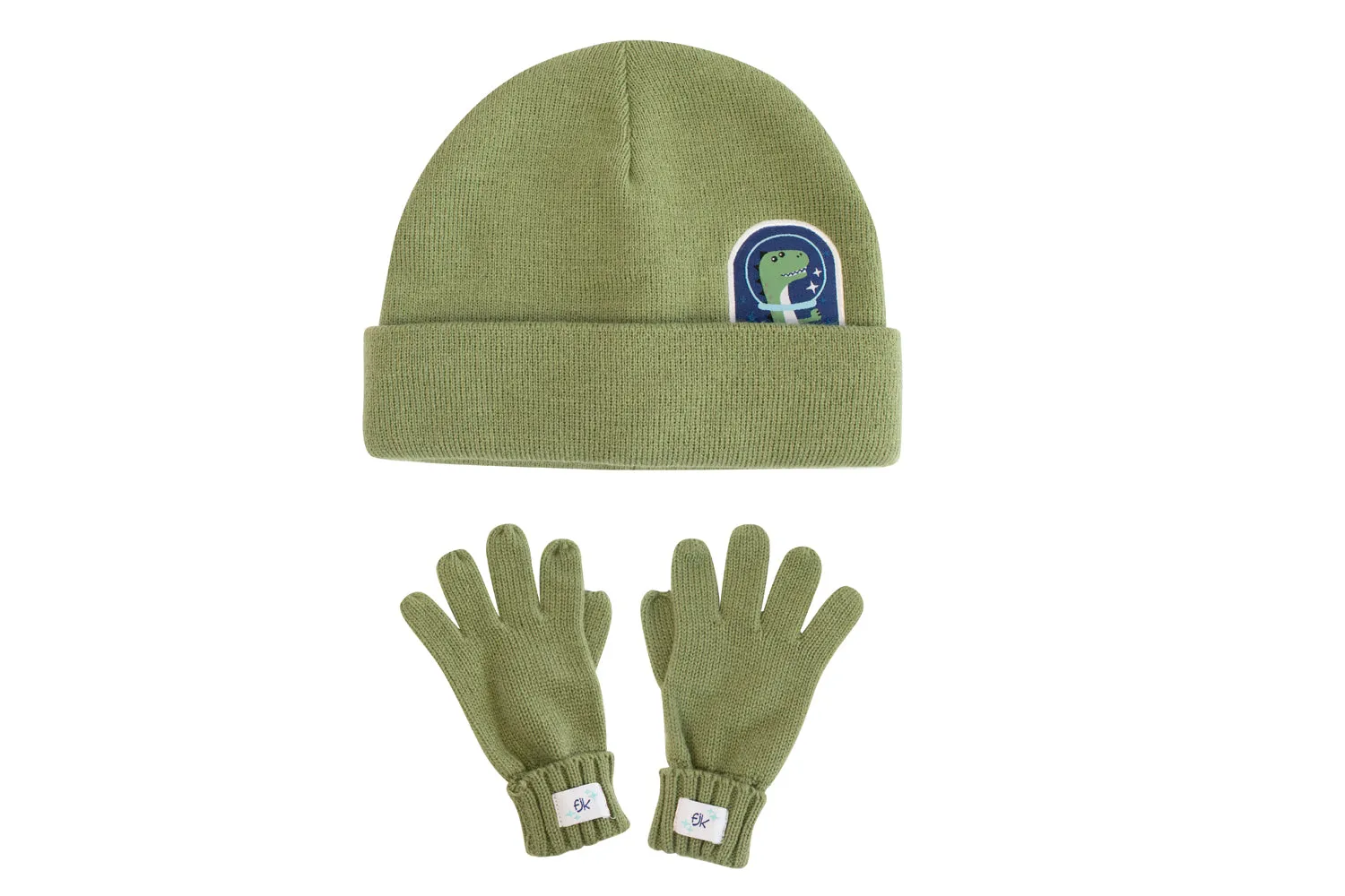 Beanie & Gloves Set - Dino