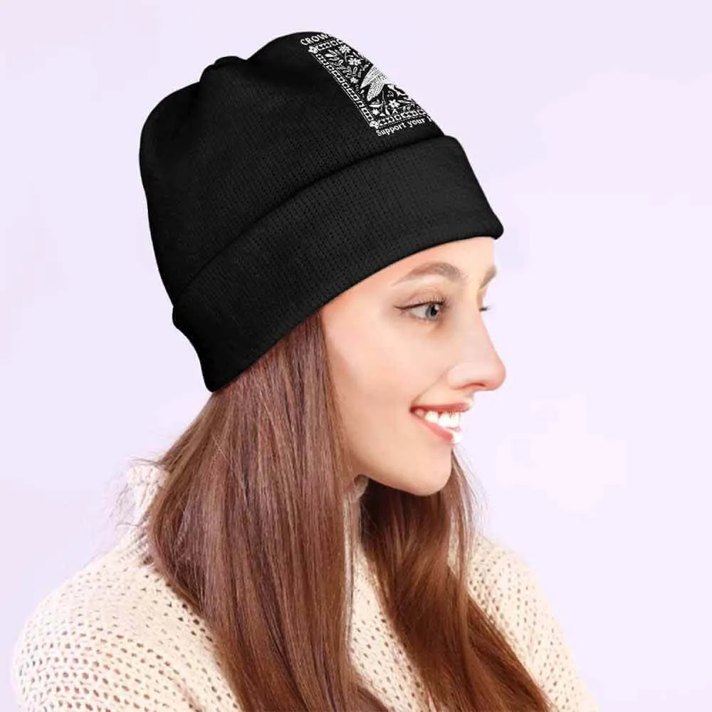 Black Crows Before Bros Warm Knitted Beanie Hat