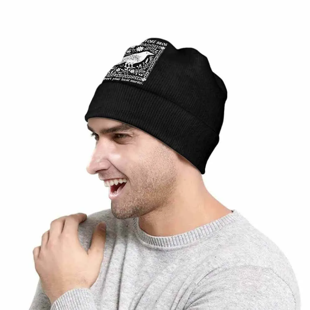 Black Crows Before Bros Warm Knitted Beanie Hat