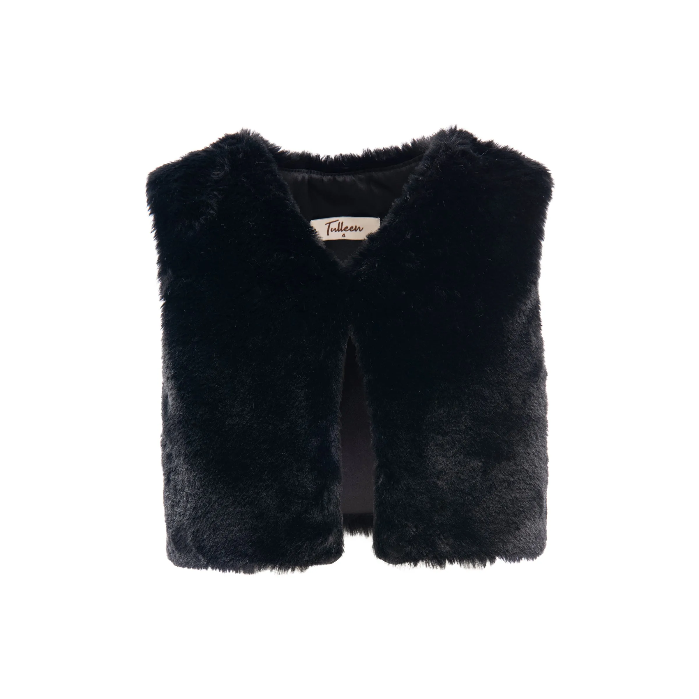 Black Faux Fur Vest