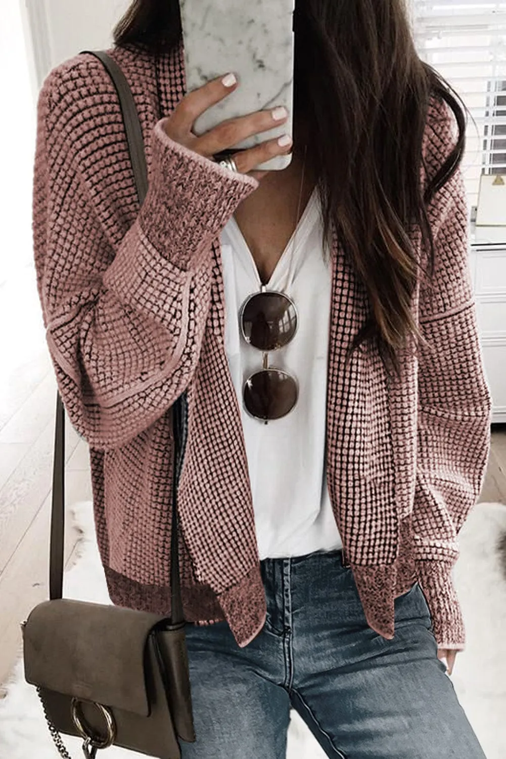 Black Knit Long Cardigan Sweater