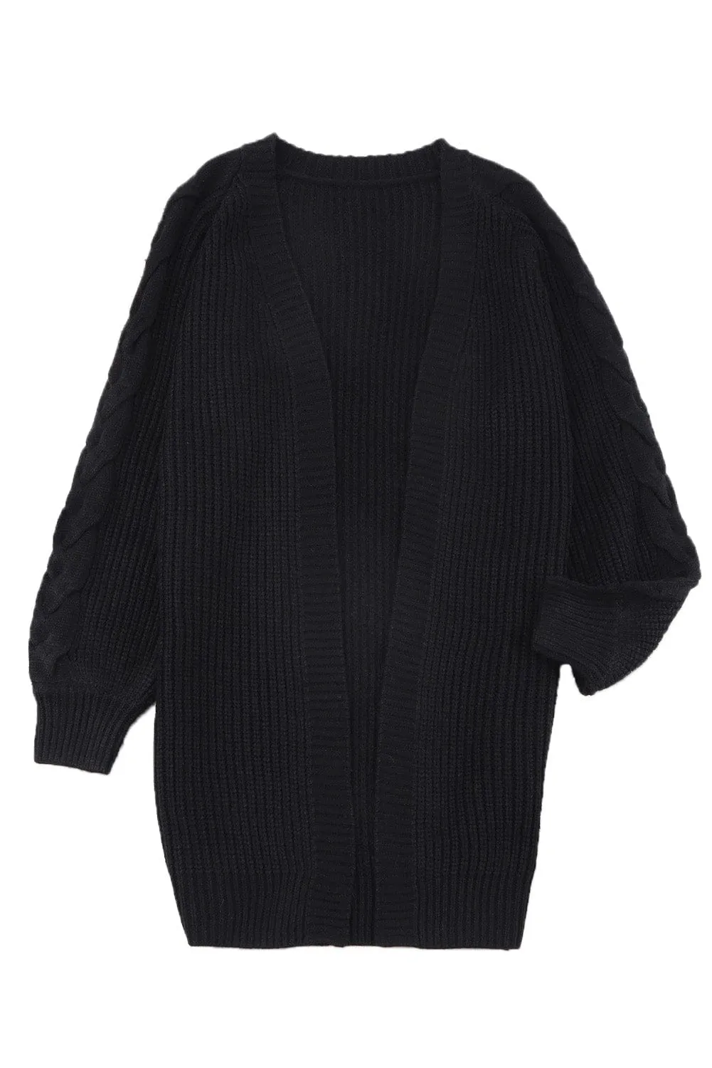 Black Knit Long Cardigan Sweater