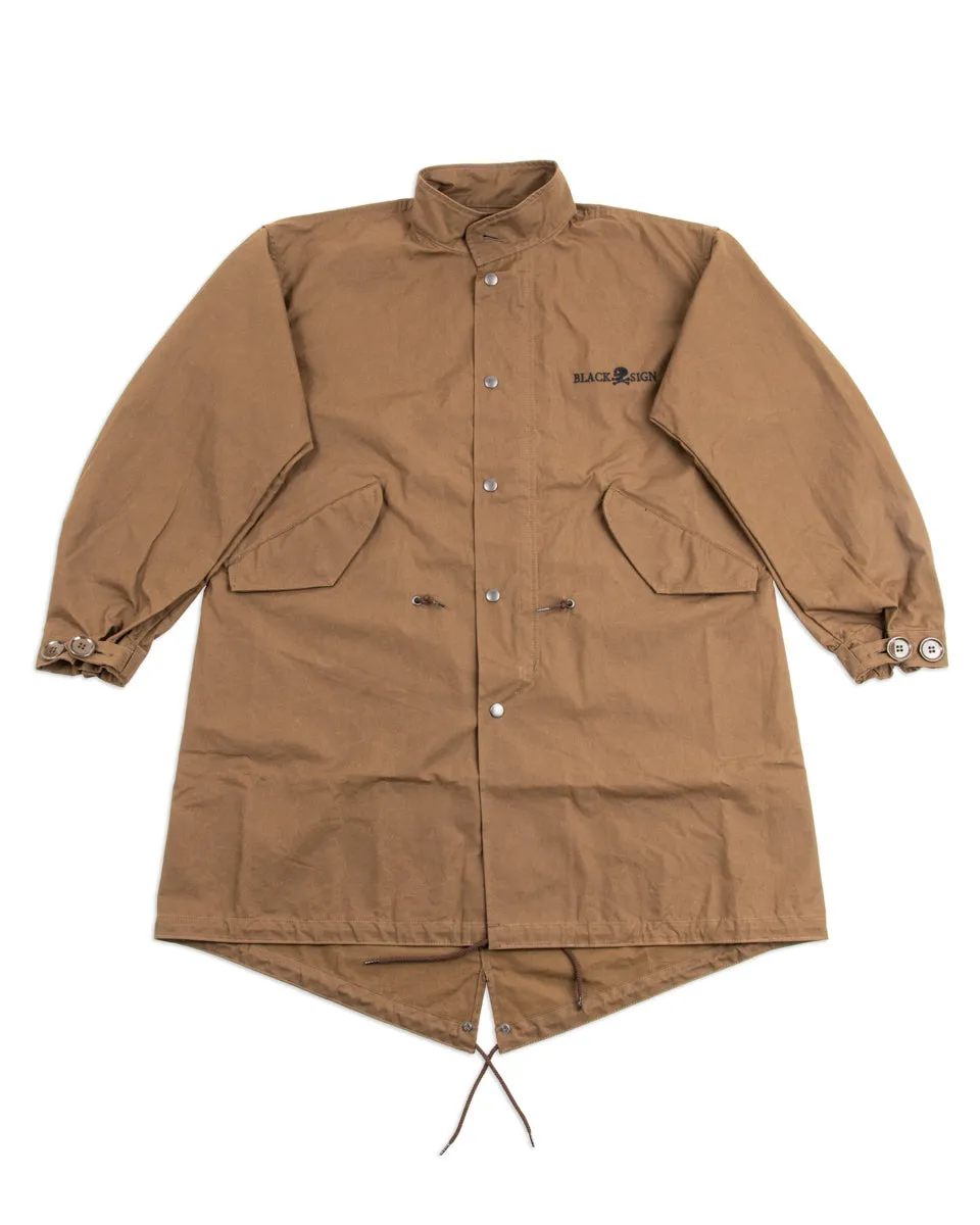 British Oiled Cotton Rebel Coat - Oiled Khaki