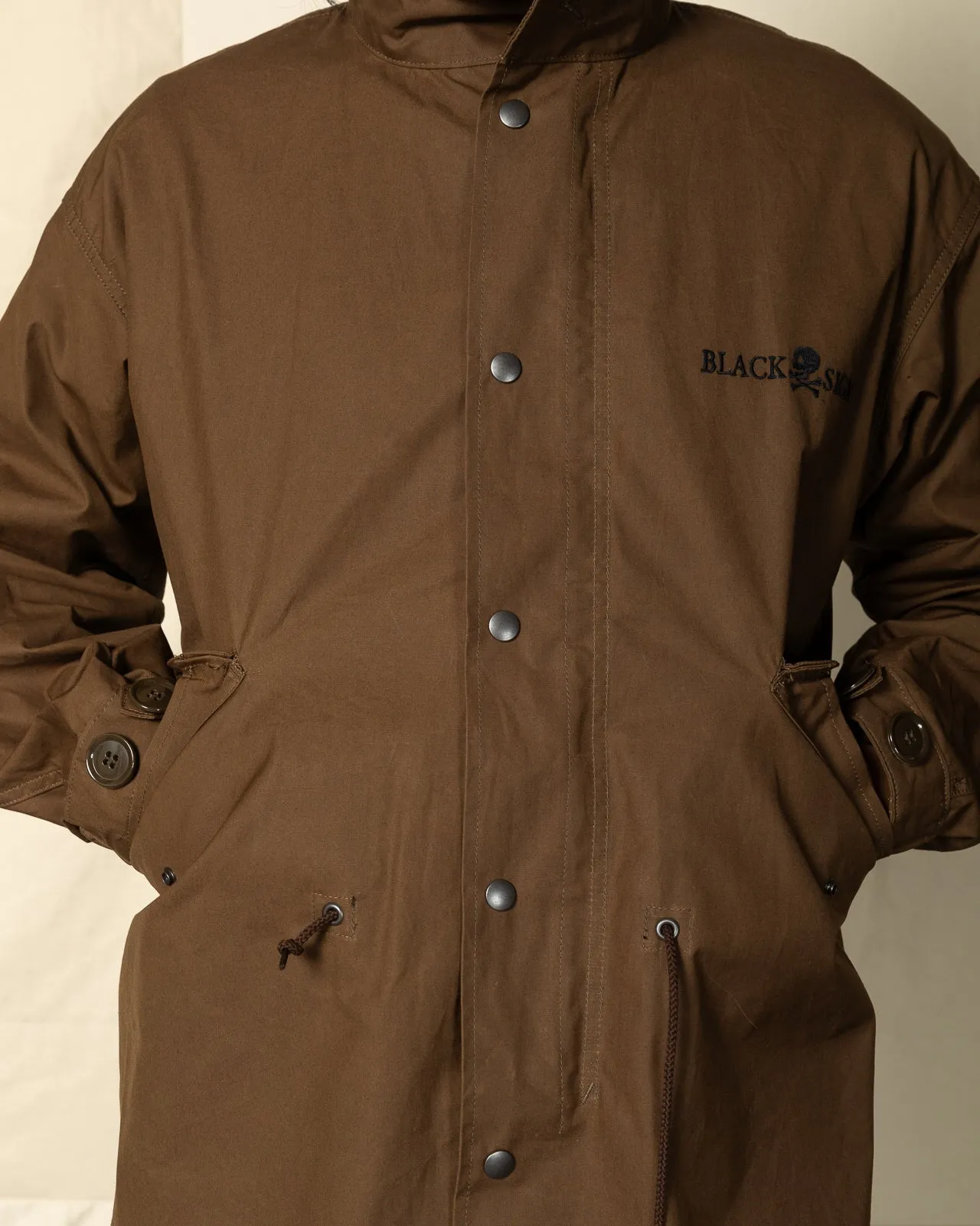 British Oiled Cotton Rebel Coat - Oiled Khaki