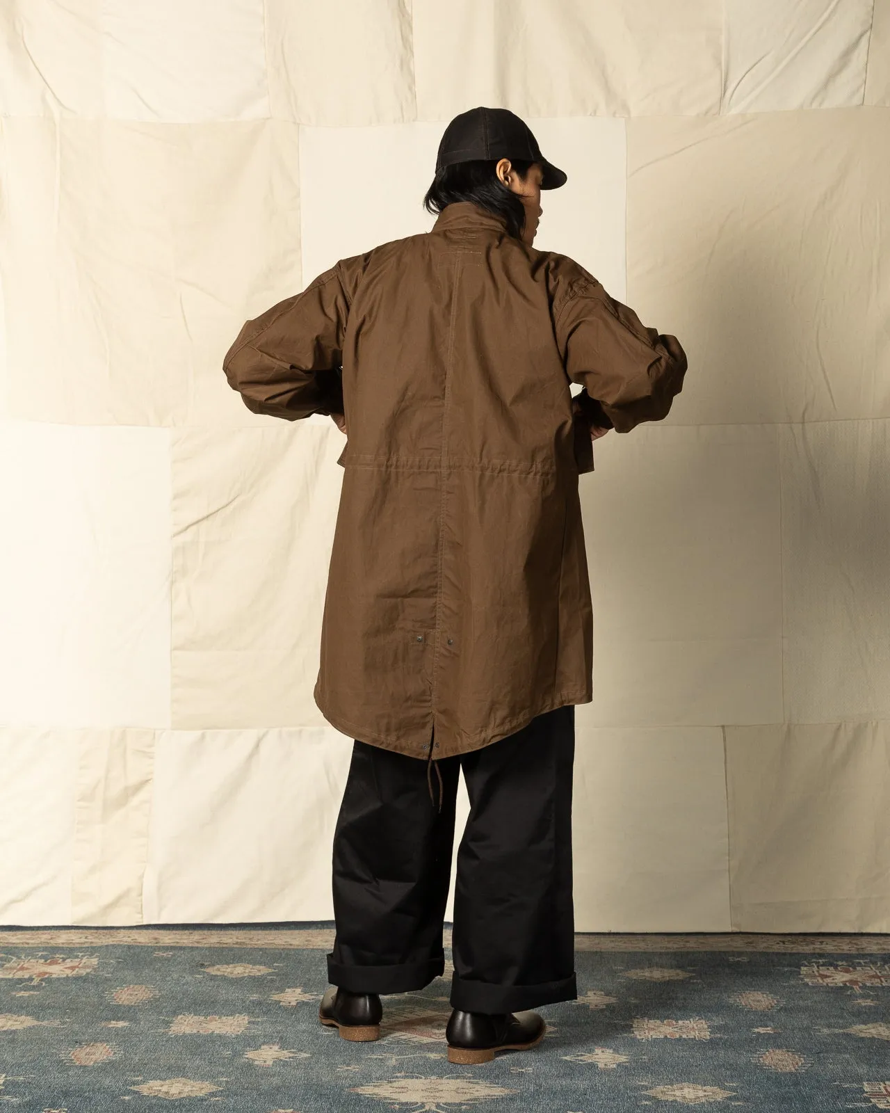 British Oiled Cotton Rebel Coat - Oiled Khaki