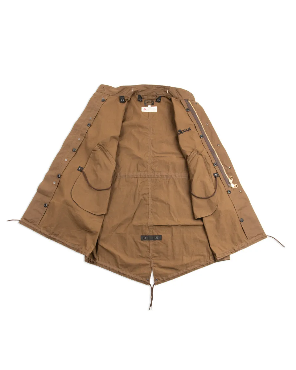 British Oiled Cotton Rebel Coat - Oiled Khaki