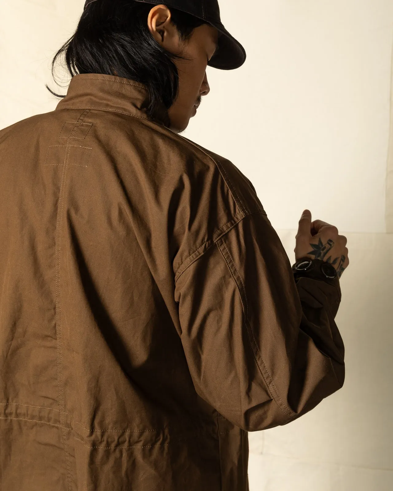 British Oiled Cotton Rebel Coat - Oiled Khaki