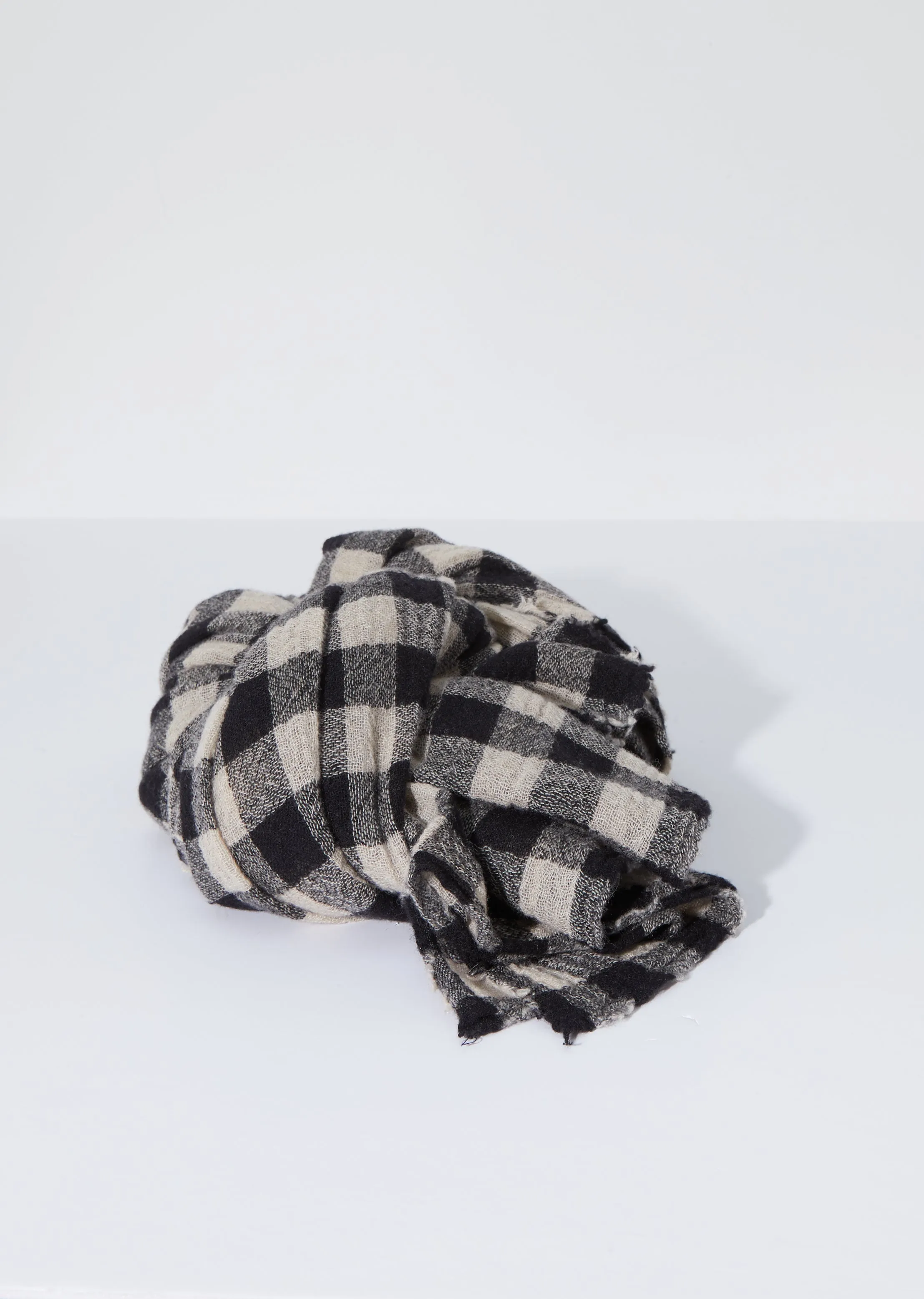 Cashmere Scarf — Black / Ecru