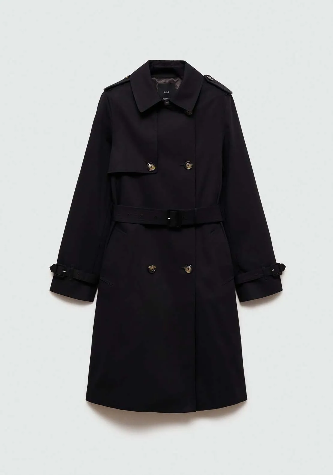 Classic trench coat with belt - Black