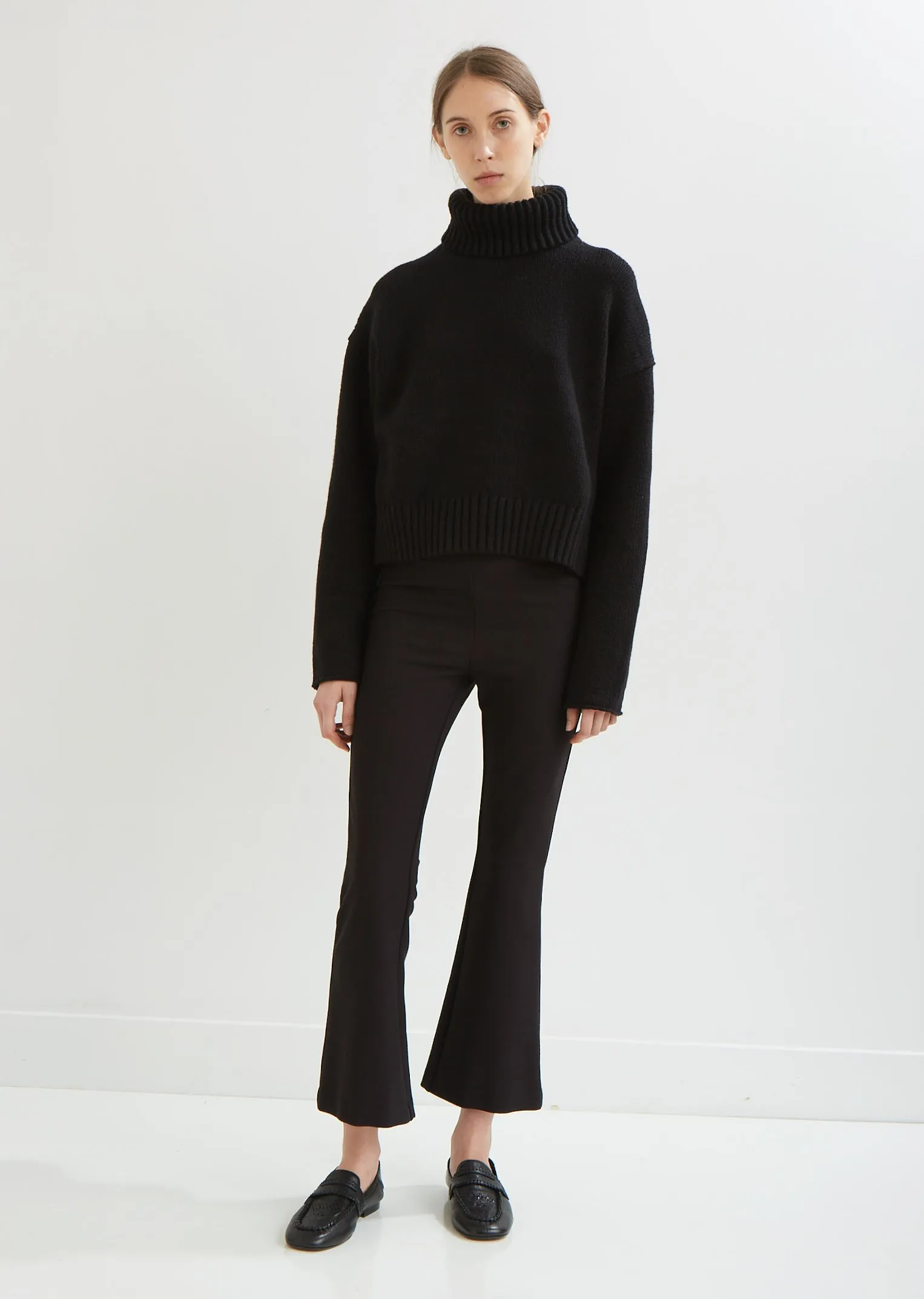 Cotton Cashmere Turtleneck Pullover