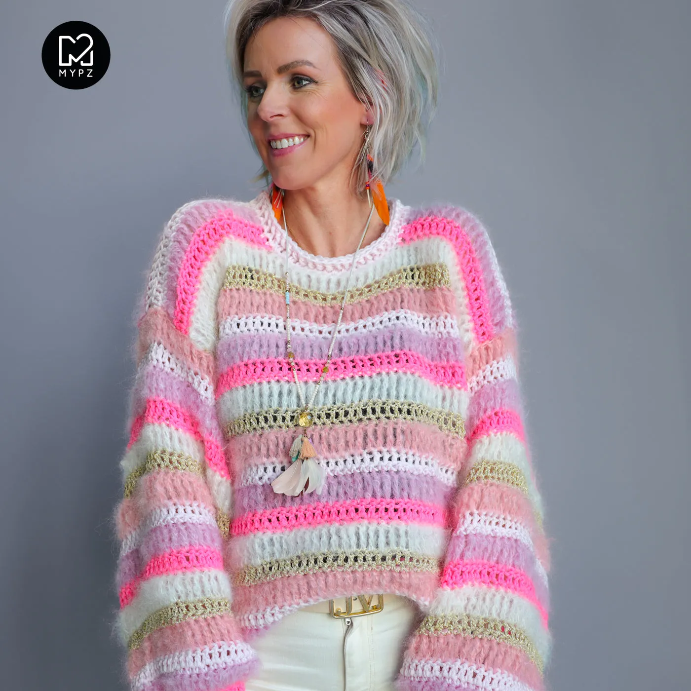 Crochet kit – MYPZ Chunky pullover Jasmin (ENG-NL-DE)