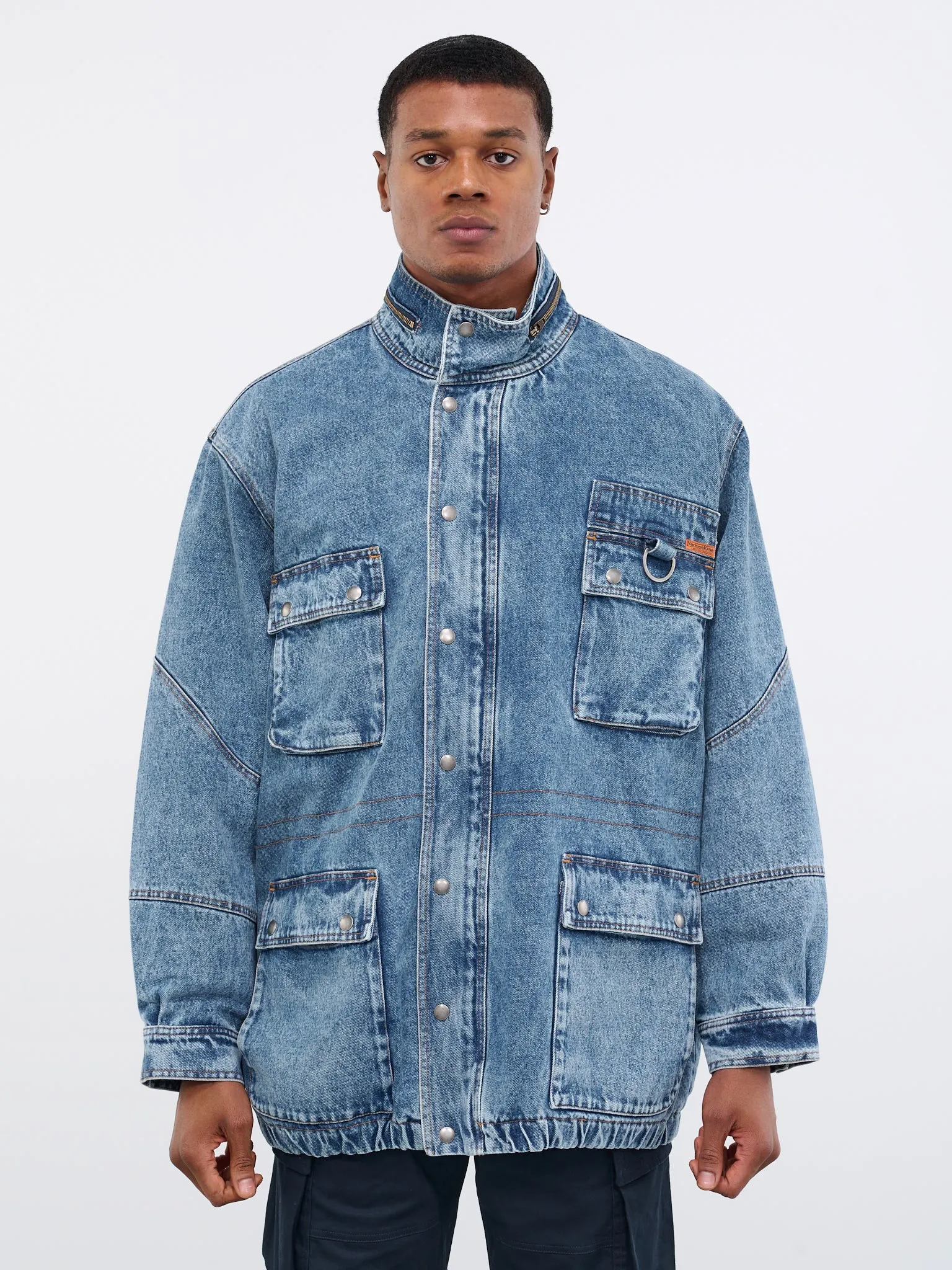 Denim Parka Jacket (MR227-MARBLE-WASH)