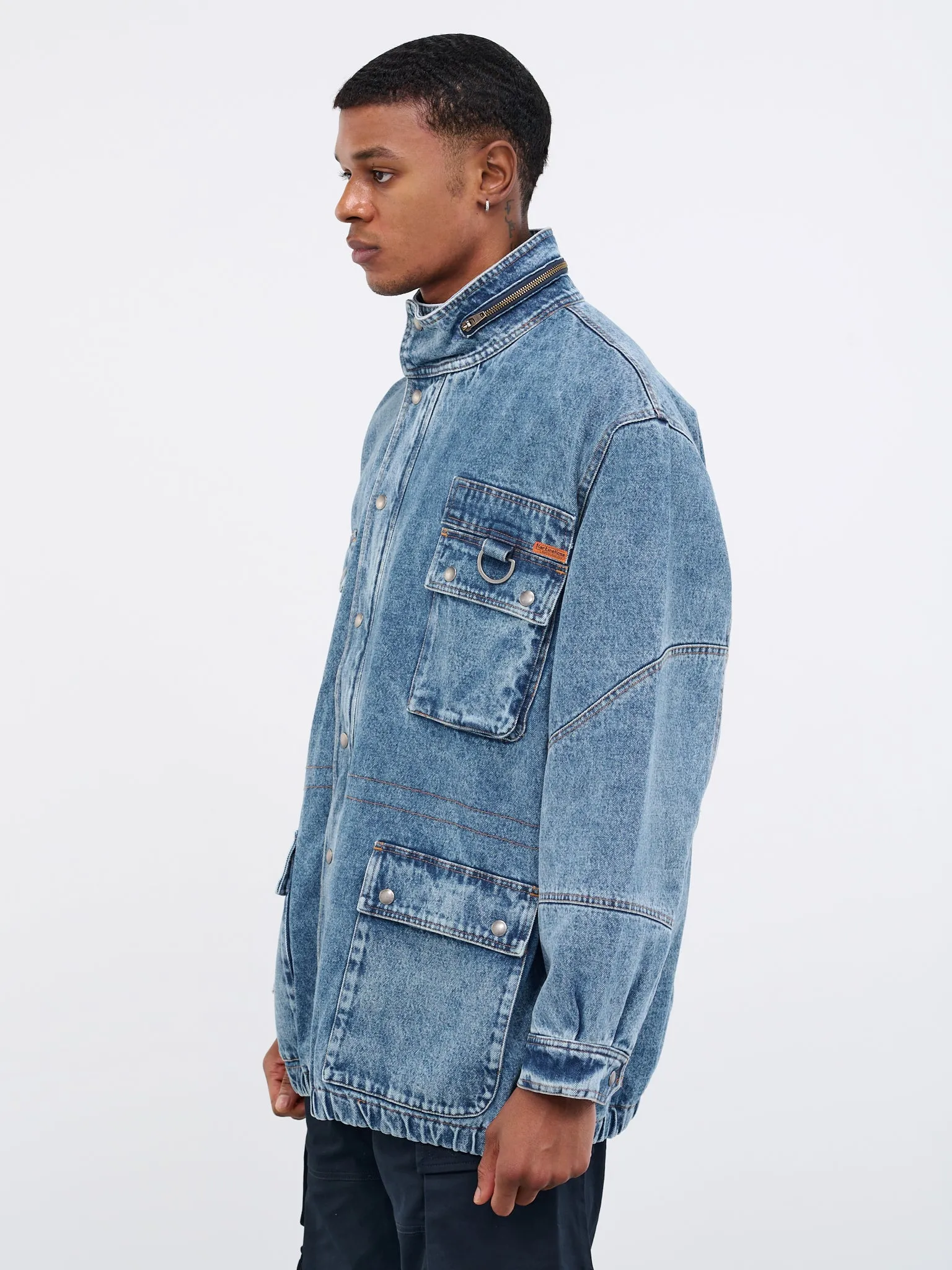 Denim Parka Jacket (MR227-MARBLE-WASH)