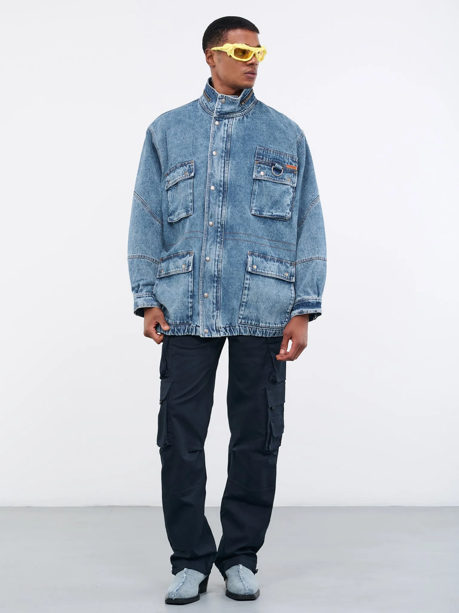 Denim Parka Jacket (MR227-MARBLE-WASH)