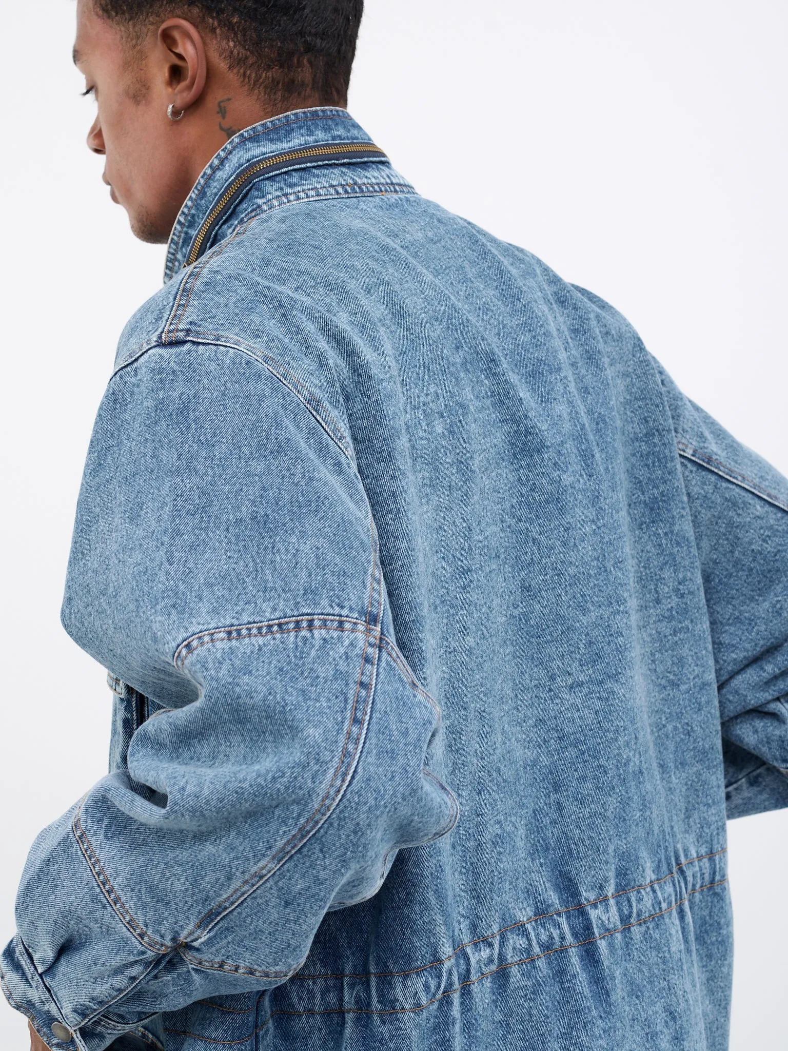 Denim Parka Jacket (MR227-MARBLE-WASH)