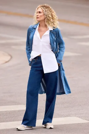 DENIM TRENCH COAT