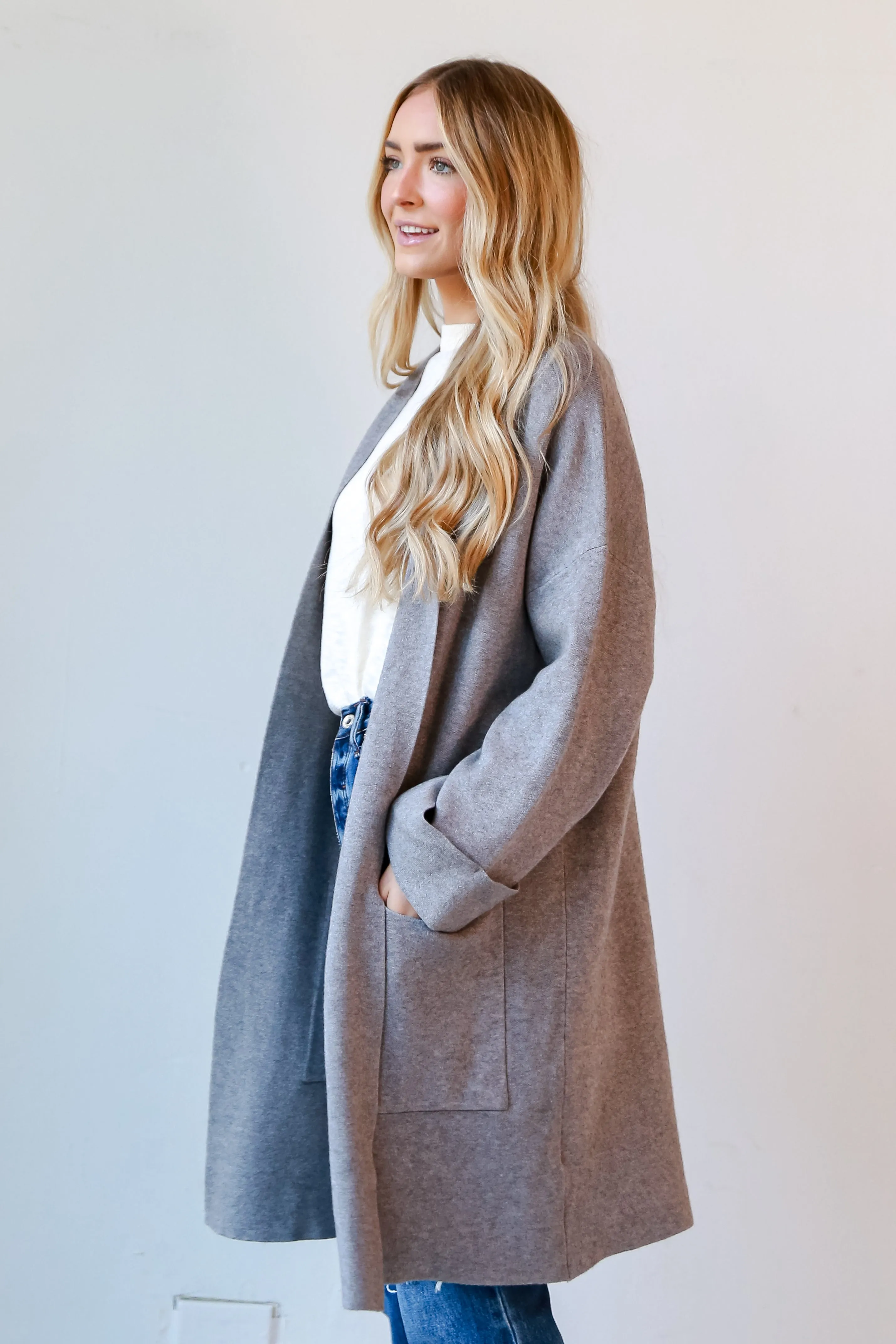 FINAL SALE - Seasonal Excellence Heather Grey Sweater Cardigan