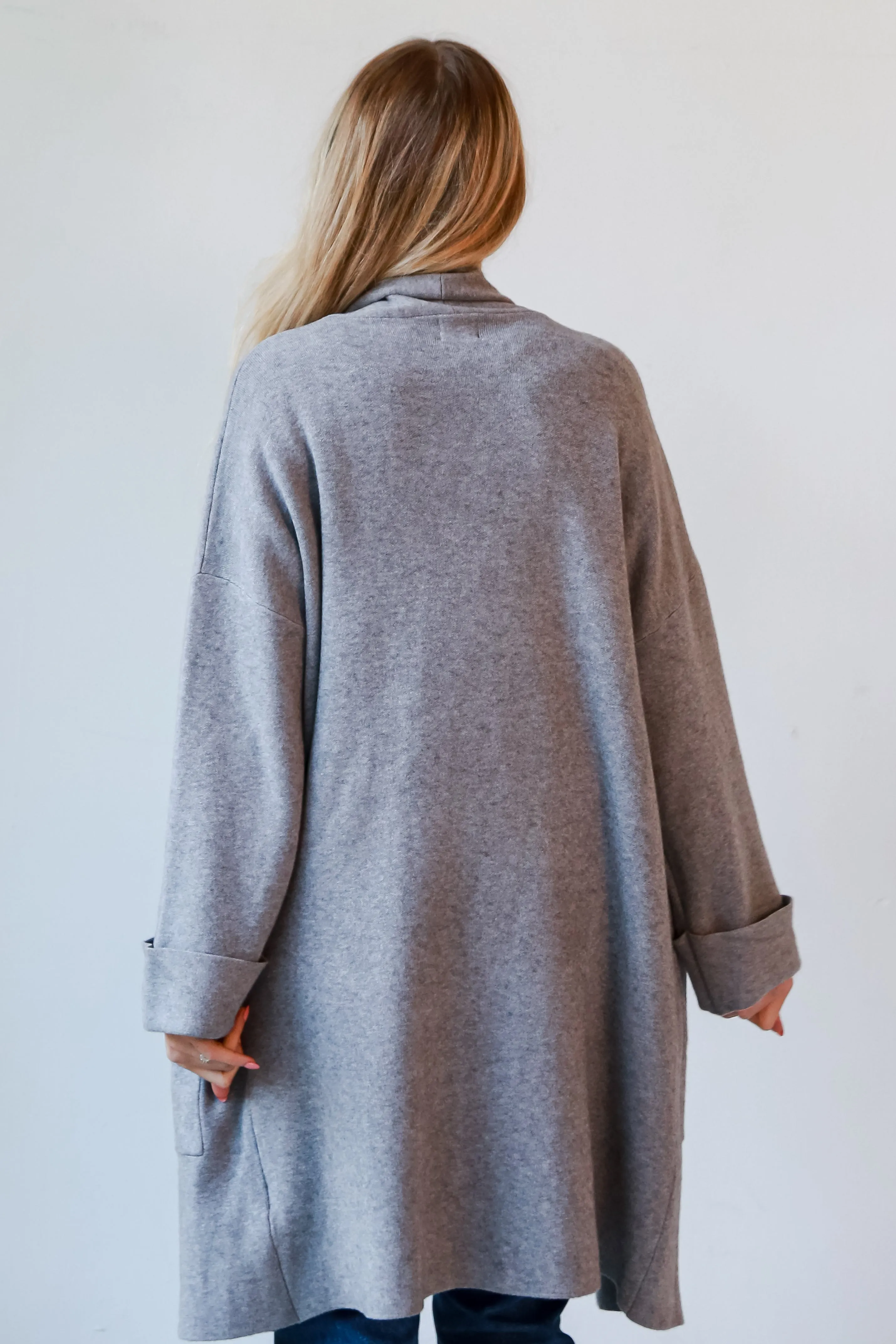 FINAL SALE - Seasonal Excellence Heather Grey Sweater Cardigan