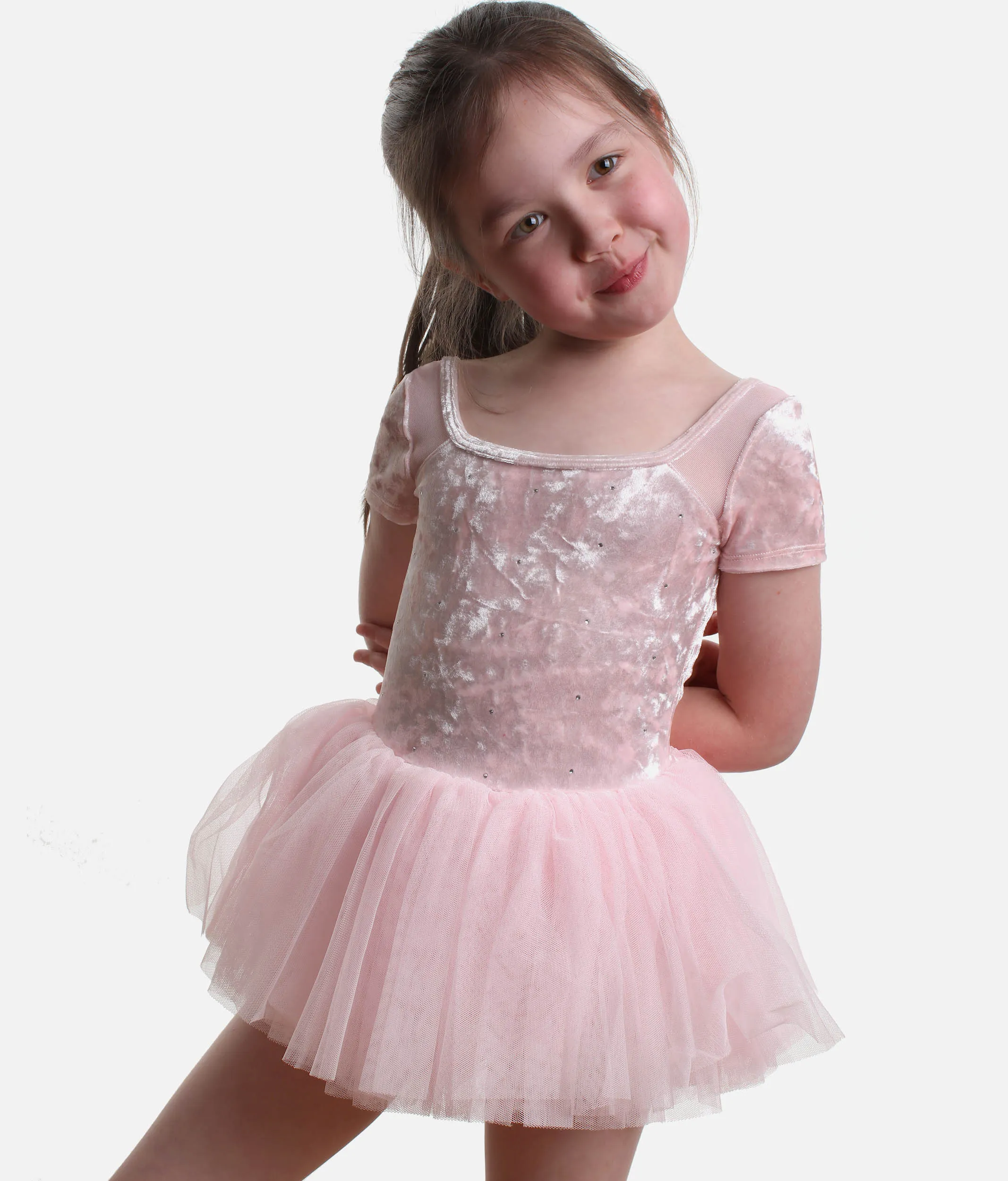 Girls’ Delilah Tutu Dress with Velvet and Diamante Details - CL5242