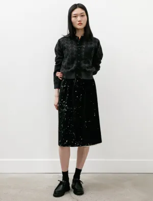 Glitter Skirt Velvet Backed Sequins Black