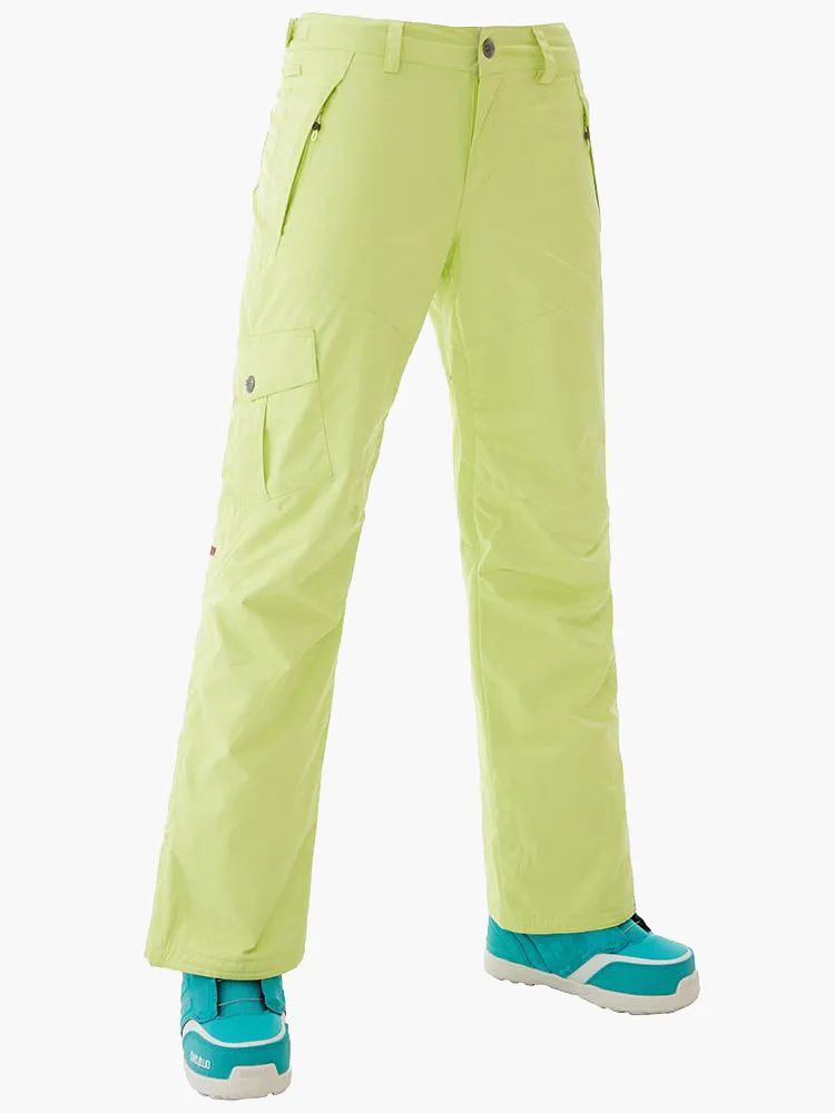 Green Thermal Warm Waterproof Windproof Womens Snowboard & Ski Pants