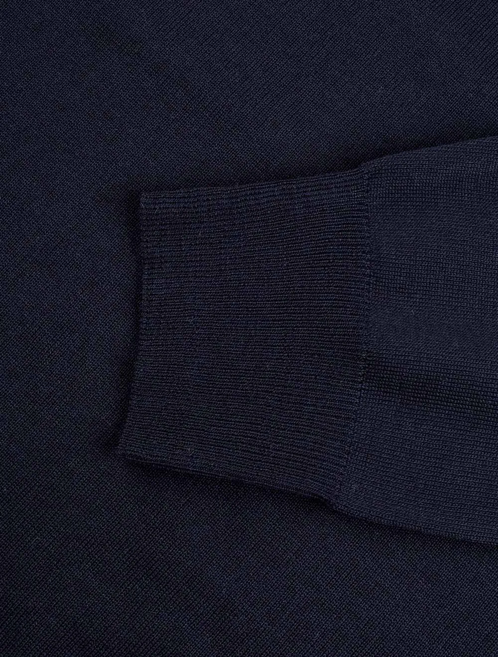 Half Zip Mock Neck Navy