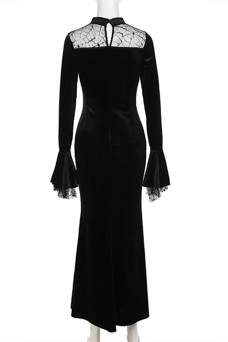 HBS1317 Velvet Gothic Mermaid Dress