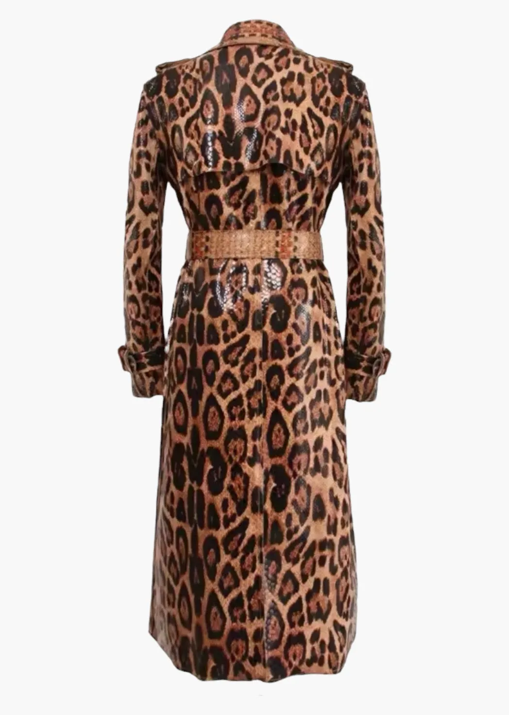 Josefa Snakeskin & Leopard Pattern Trench Coat