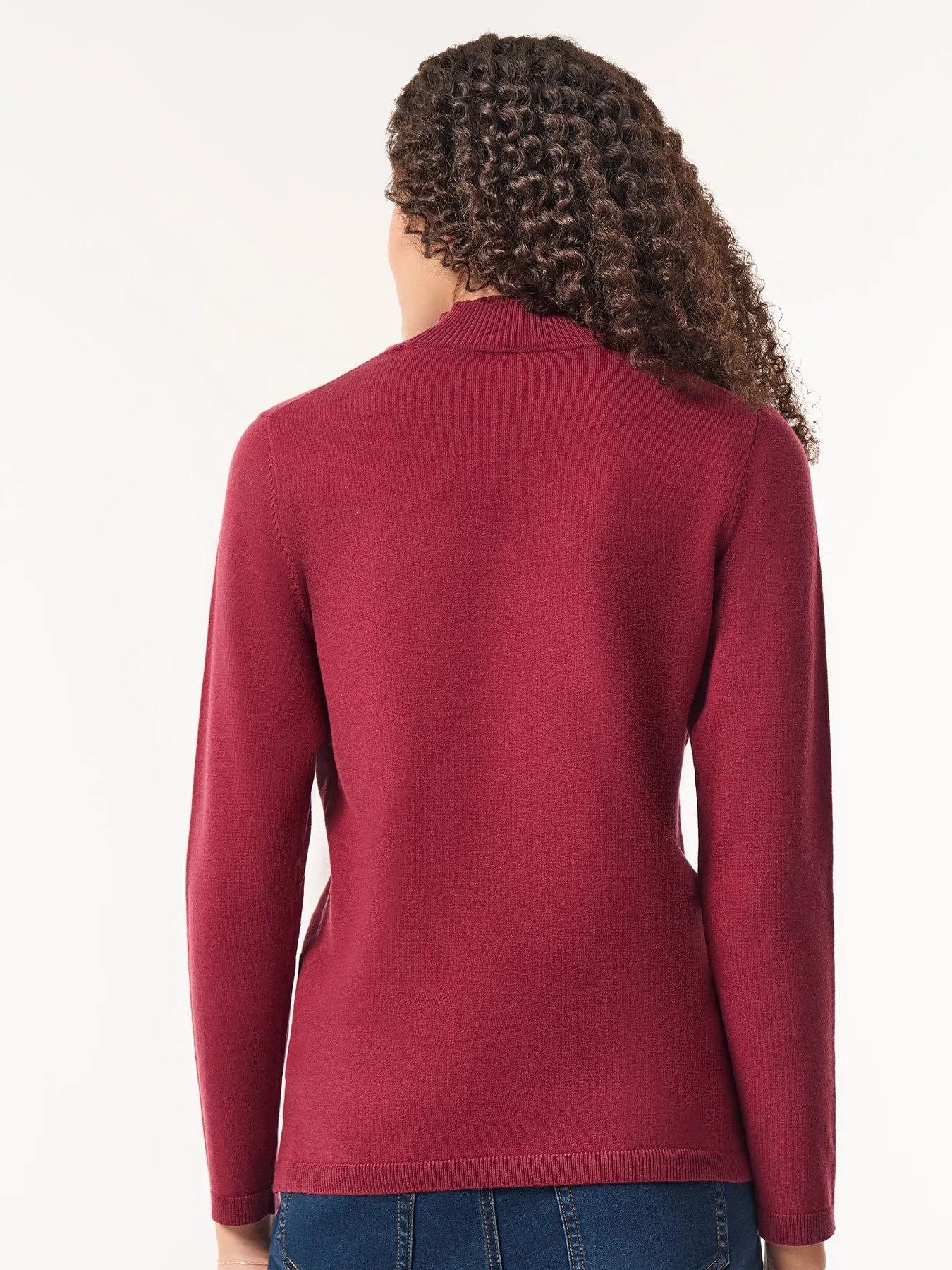 Long Sleeve Mock Neck Sweater