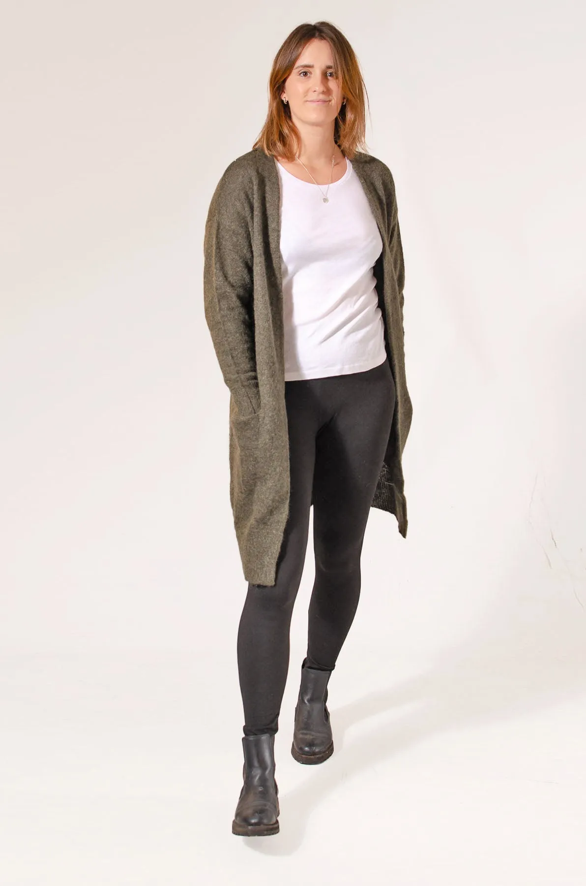 Long Soft Pocket Cardigan