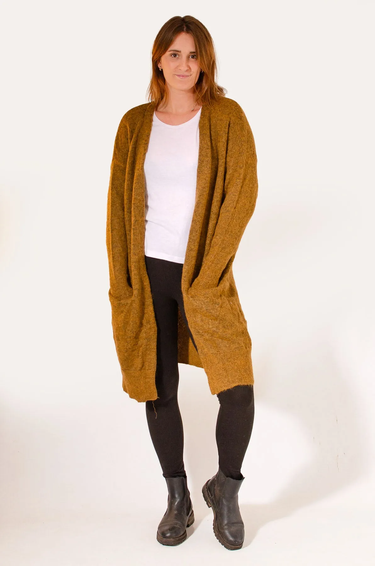 Long Soft Pocket Cardigan