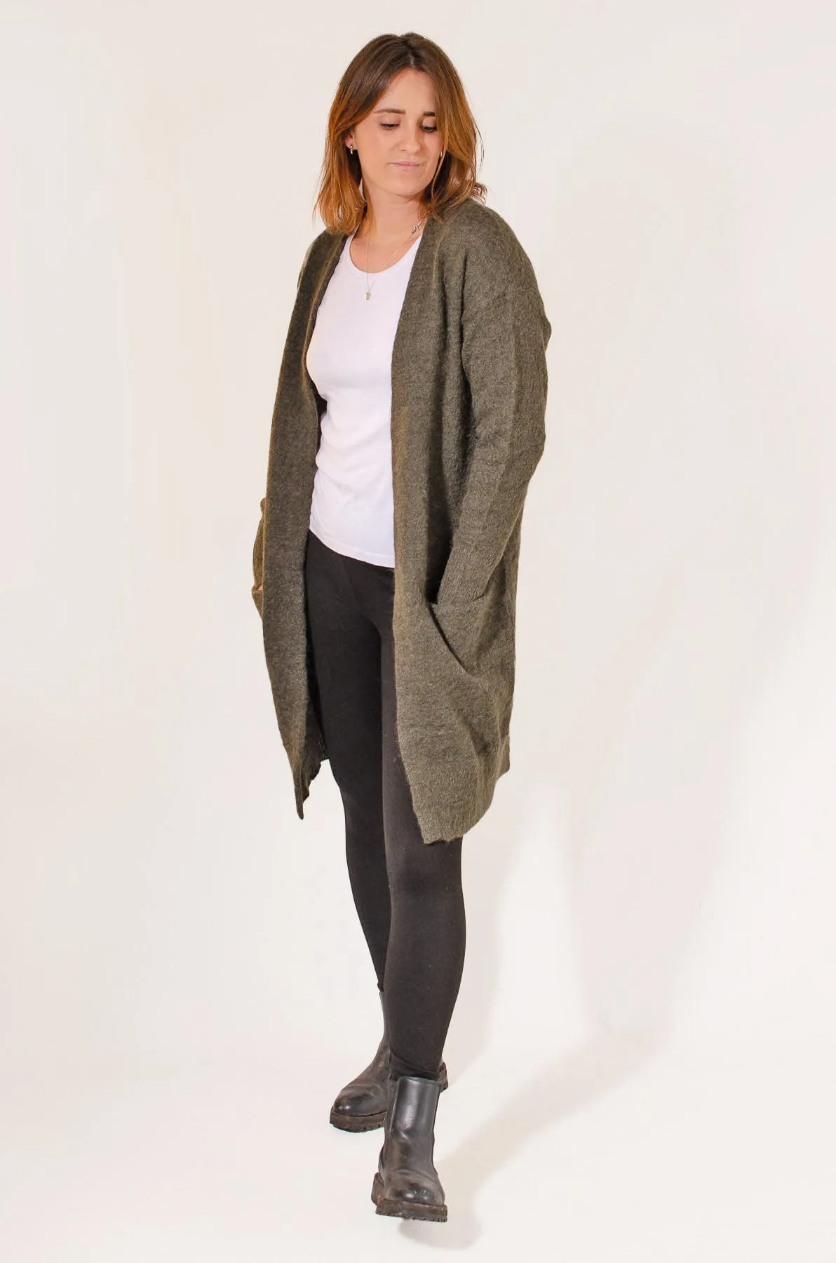 Long Soft Pocket Cardigan