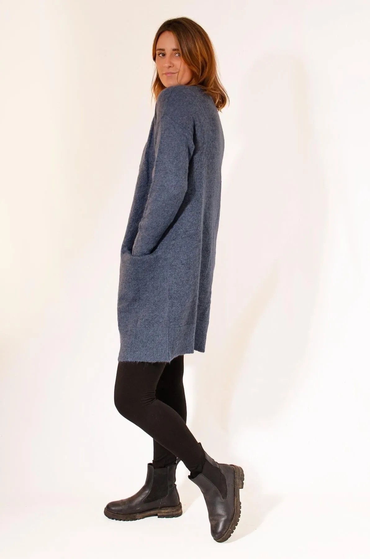 Long Soft Pocket Cardigan