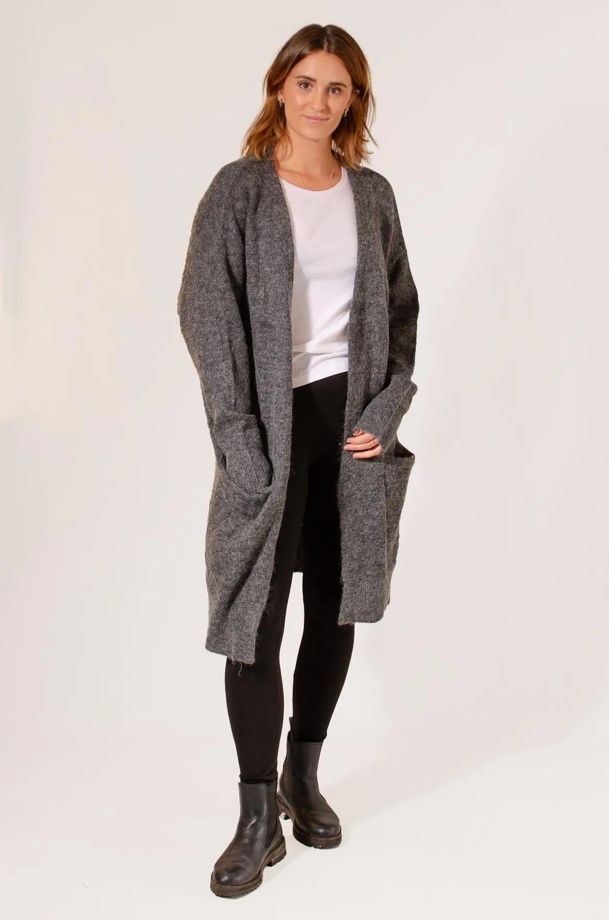 Long Soft Pocket Cardigan