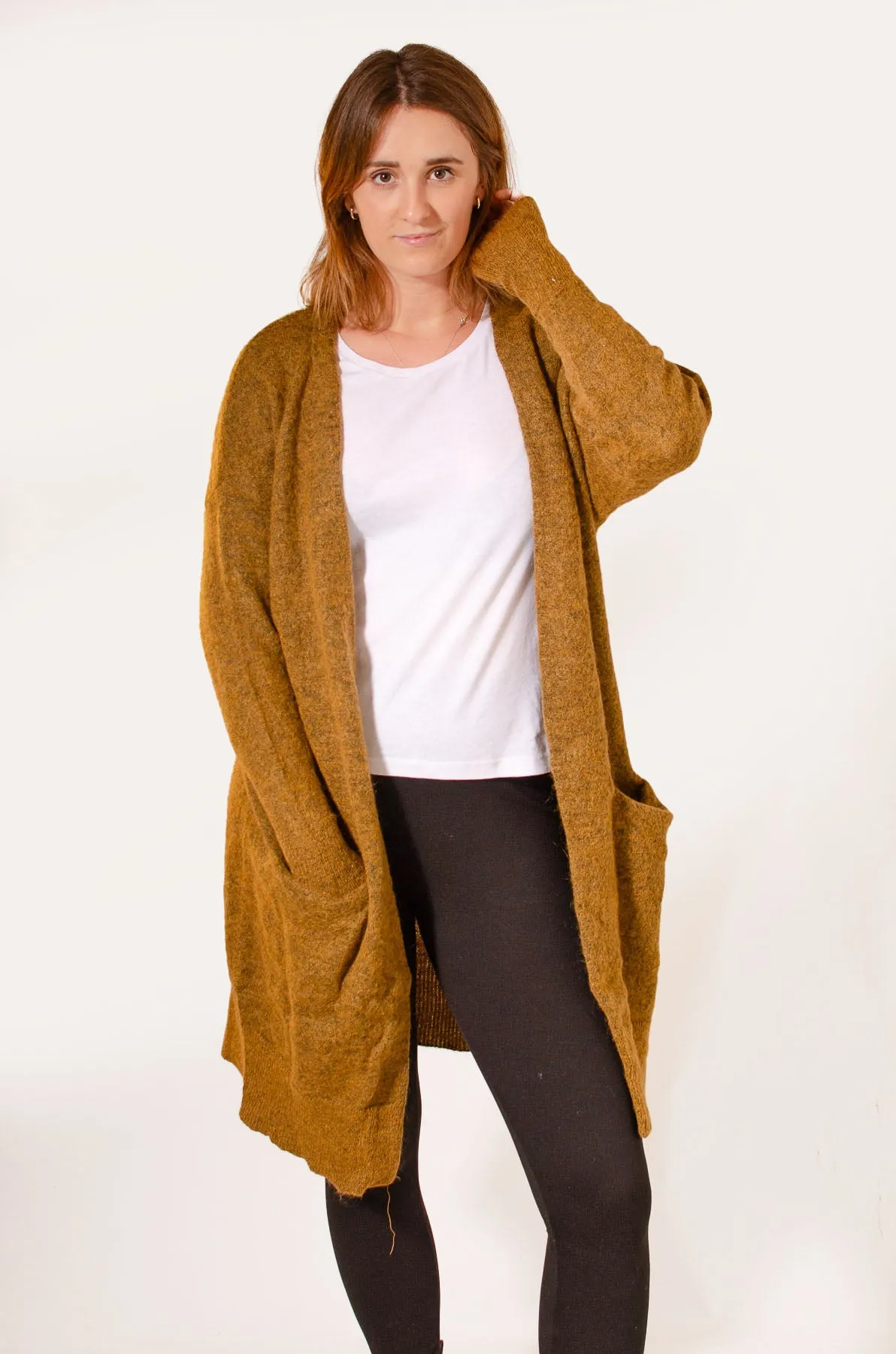 Long Soft Pocket Cardigan