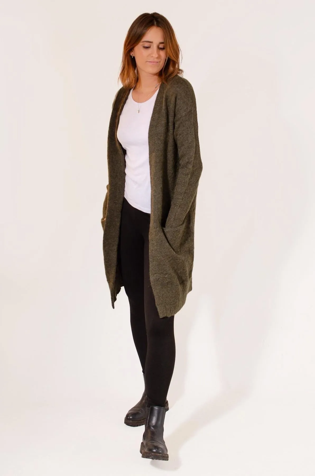 Long Soft Pocket Cardigan