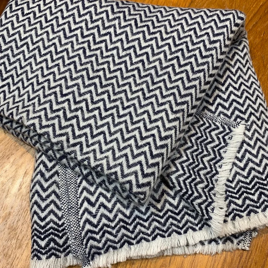 Luxurious Chevron Cashmere Shawl