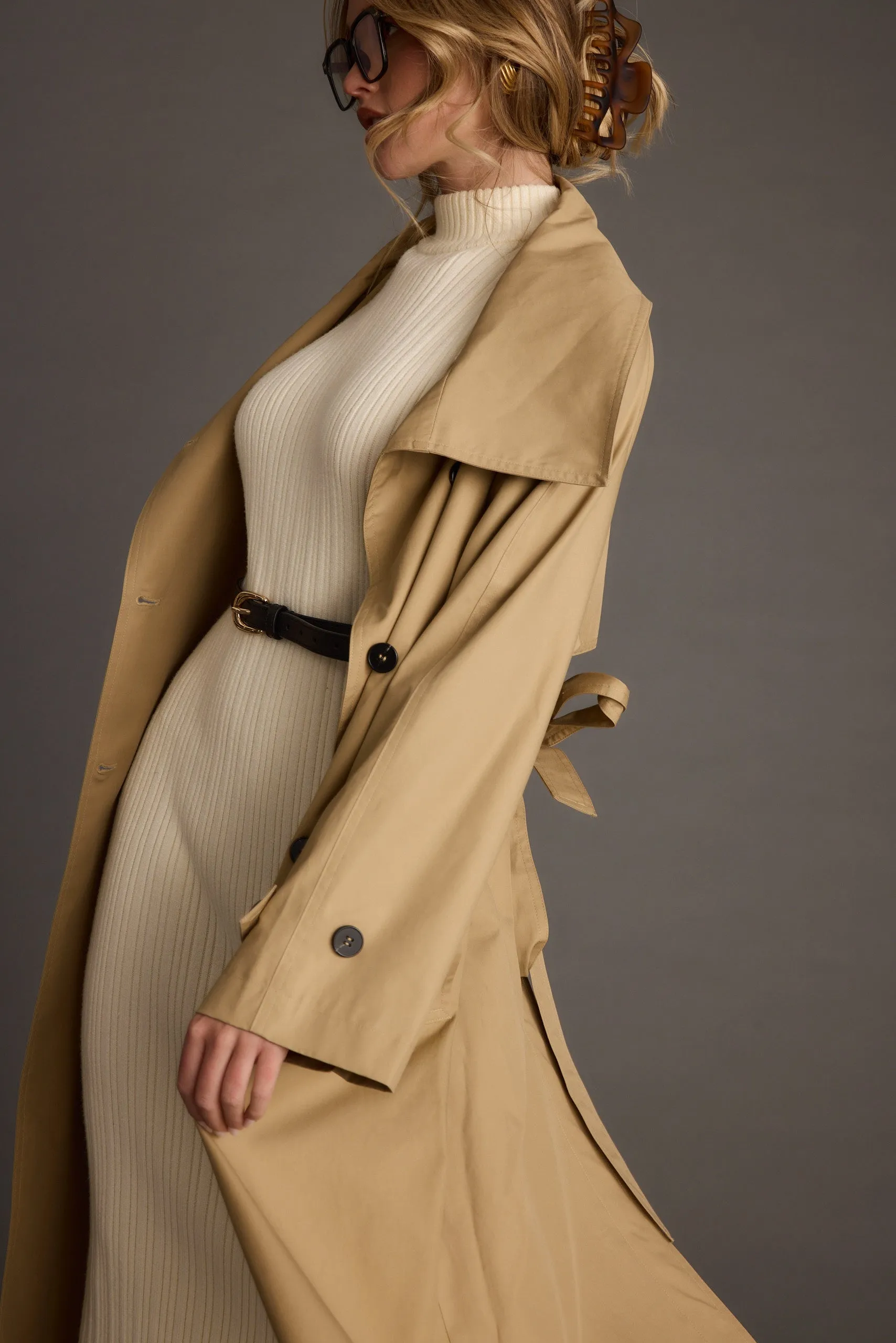 Moss Khaki Classic Trench Coat