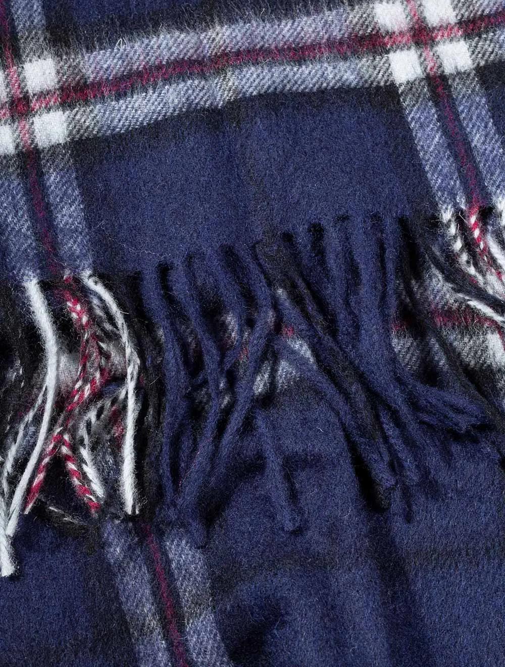 New Check Tartan Scarf Navy