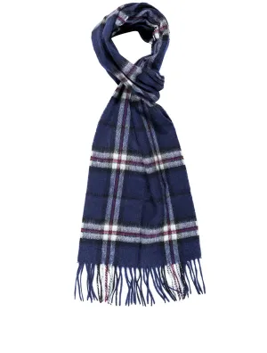 New Check Tartan Scarf Navy