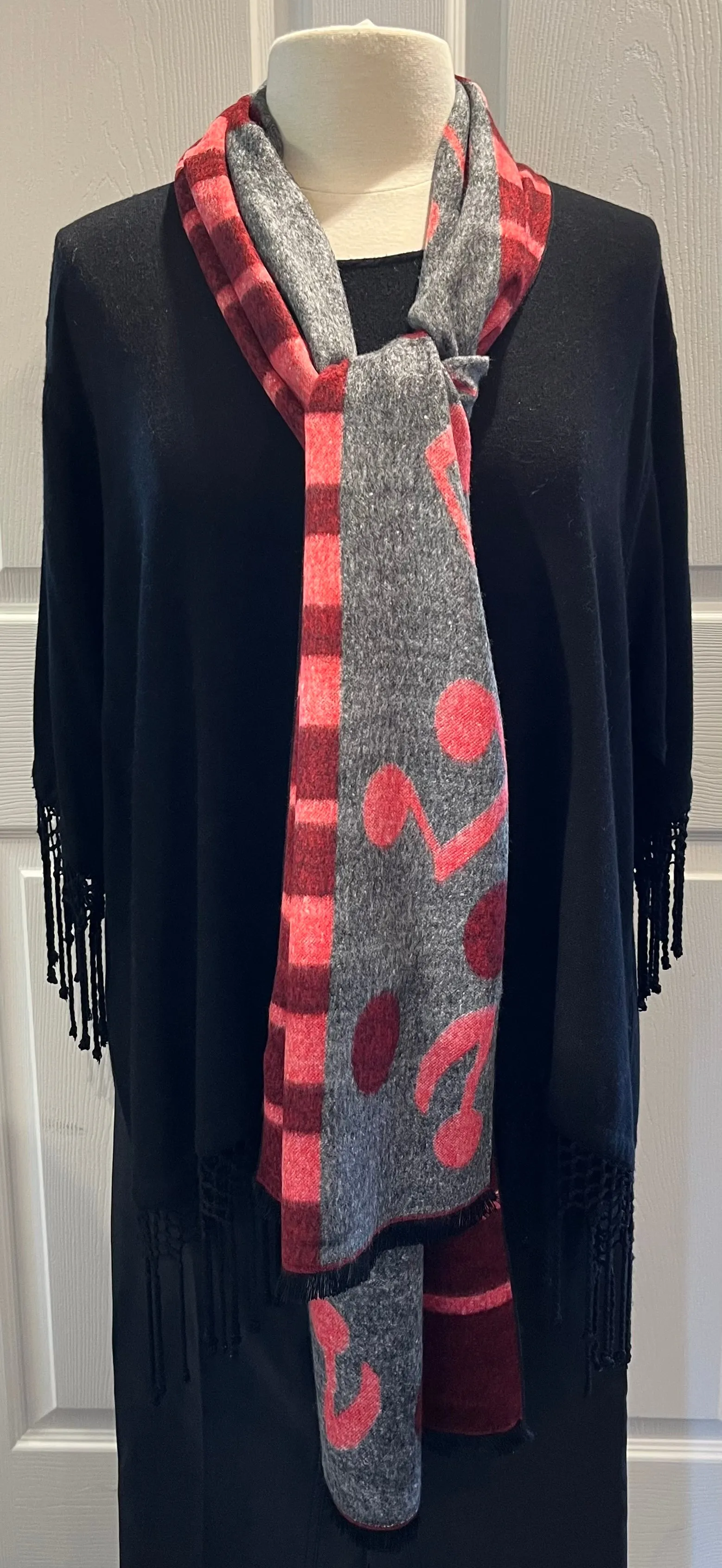 Piano/Musical Notes Cashmere Scarf