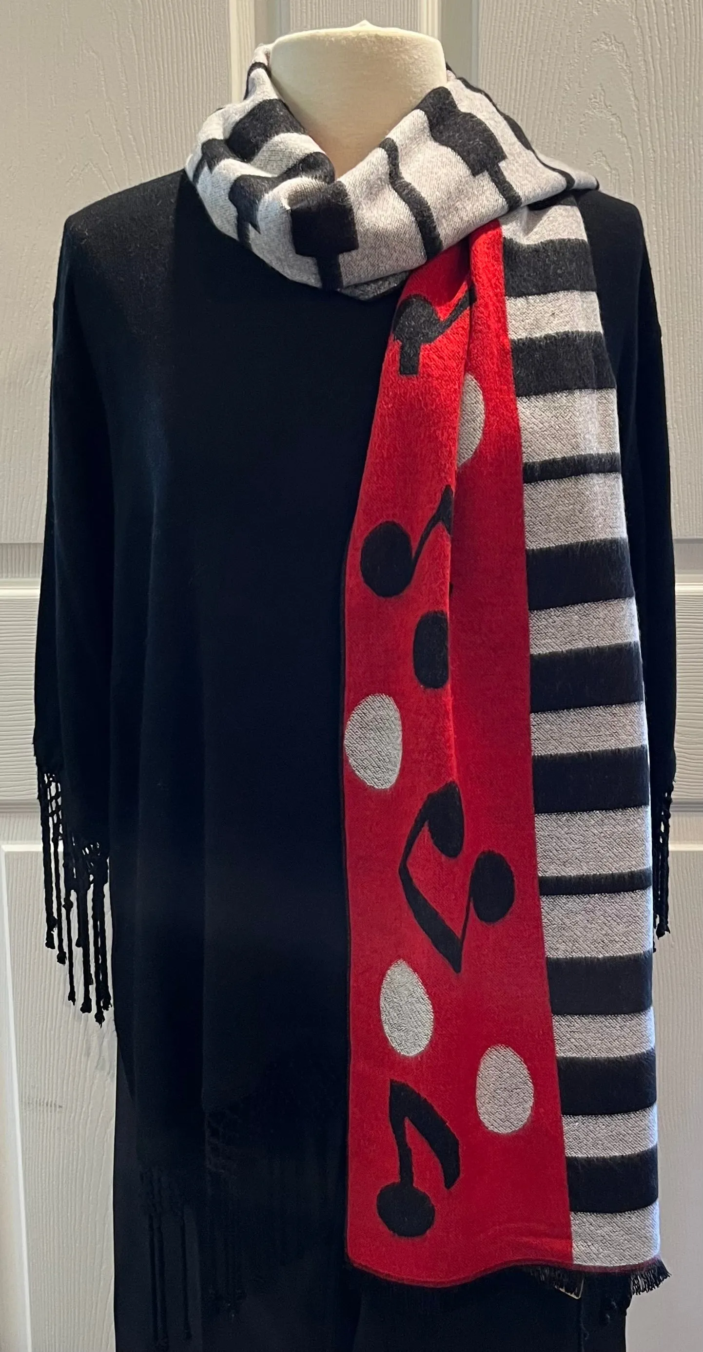 Piano/Musical Notes Cashmere Scarf