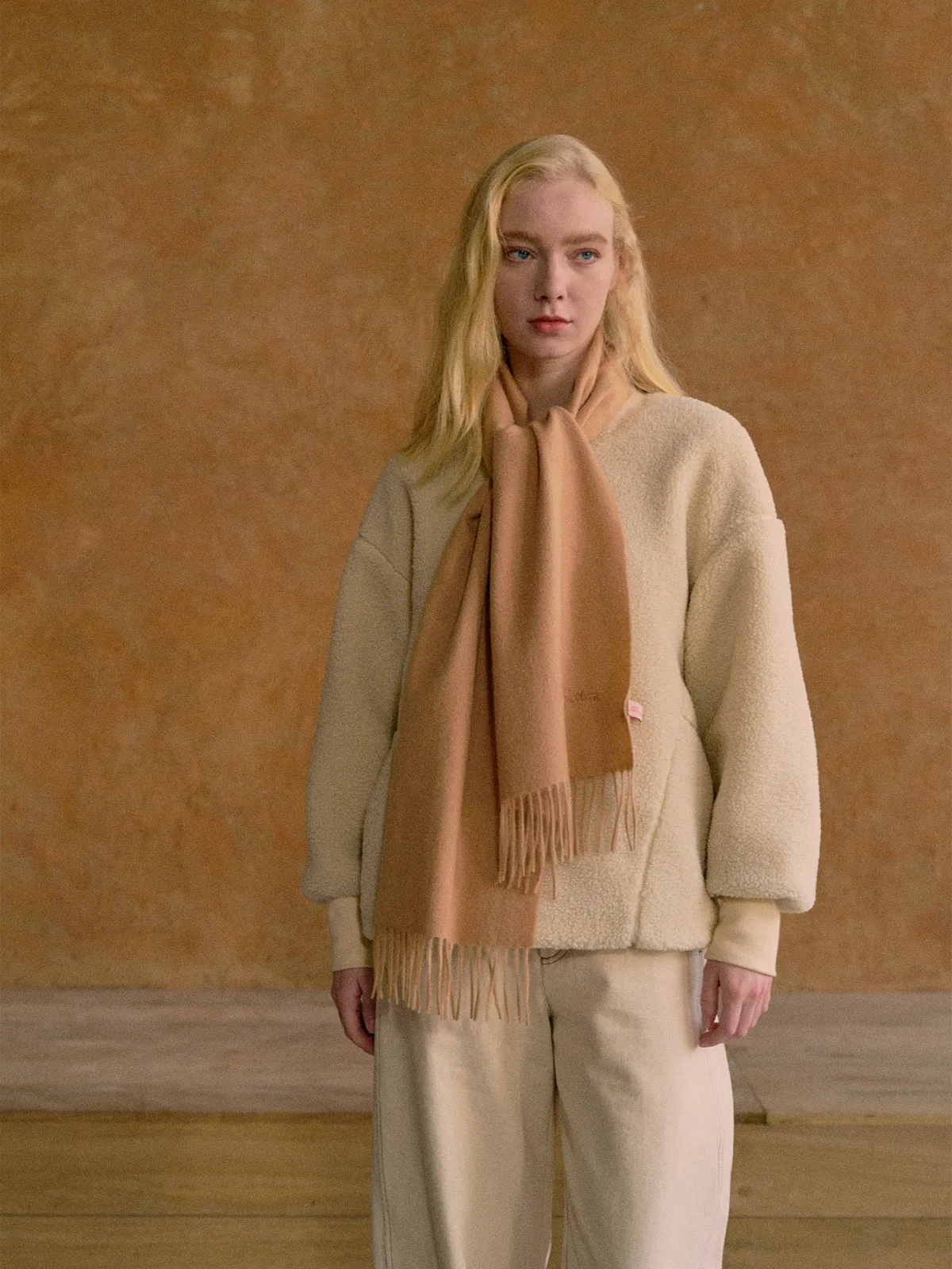 "Lost in Warmth" Classic Cashmere Scarf - Camel