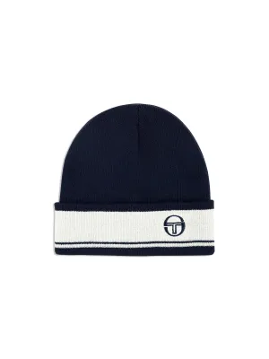 Sellarz Knit Beanie- Maritime Blue/ Gardenia