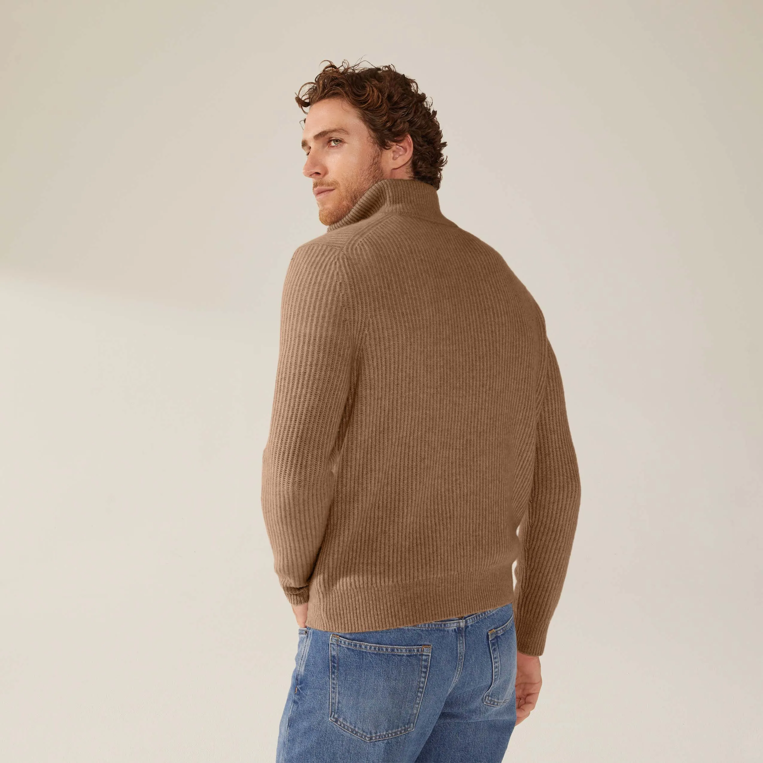 Shane Chunky Cashmere Quarter Zip Pullover