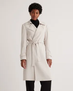 Stretch Crepe Trench Coat