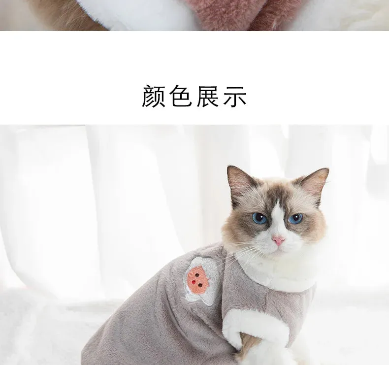 Warm Faux Rabbit Fur Pet Vest for Cats and Dogs