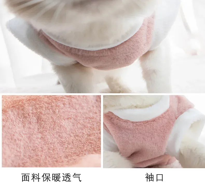 Warm Faux Rabbit Fur Pet Vest for Cats and Dogs