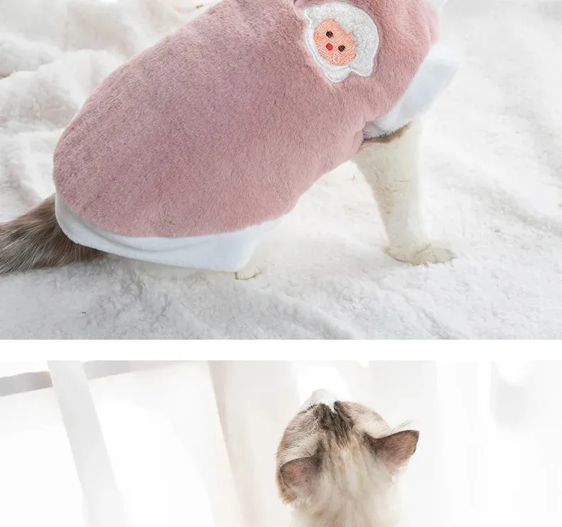 Warm Faux Rabbit Fur Pet Vest for Cats and Dogs